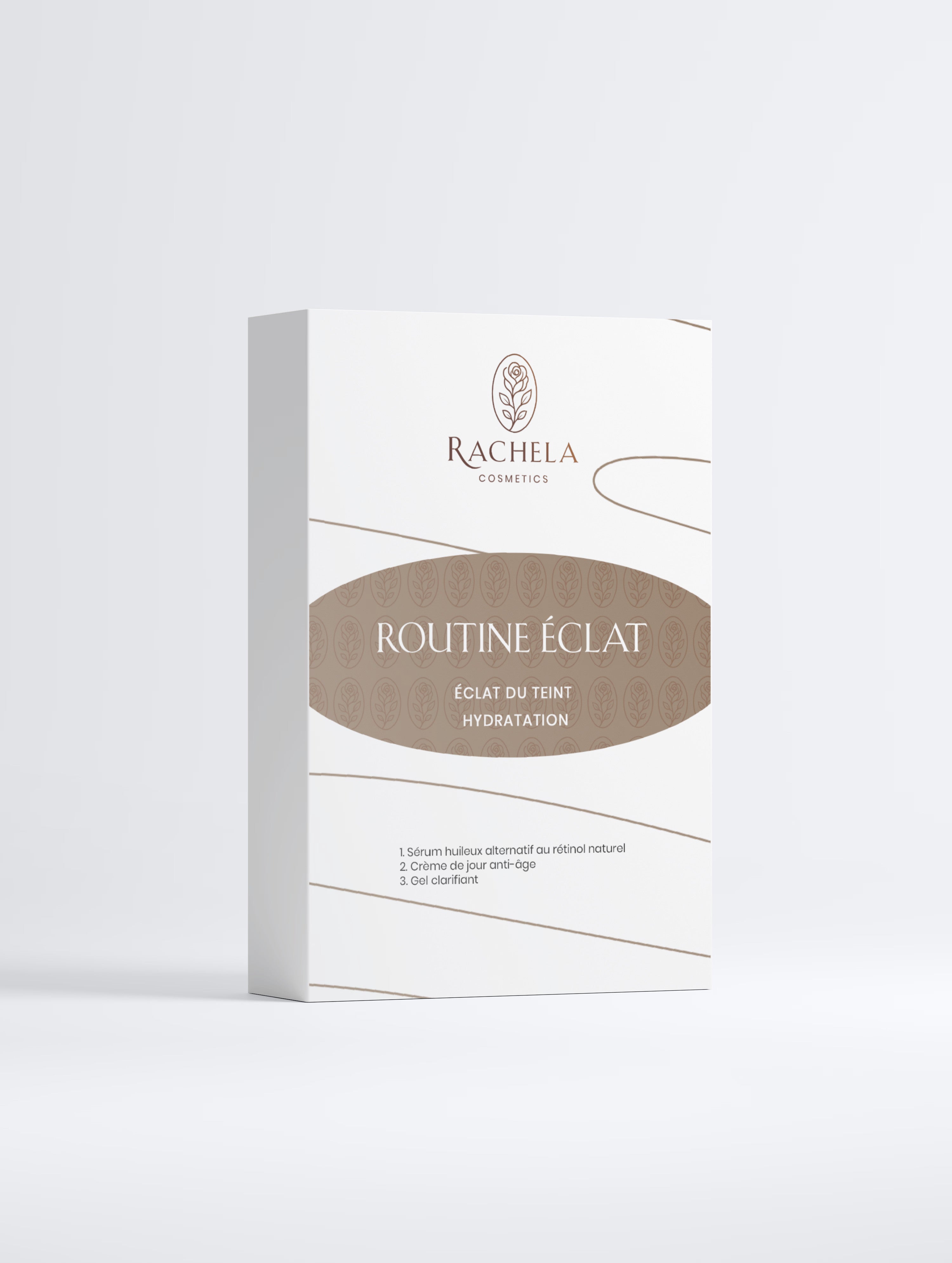 Coffret Routine Éclat, 3 soins visage pour un teint uniforme, Rachela Cosmetics